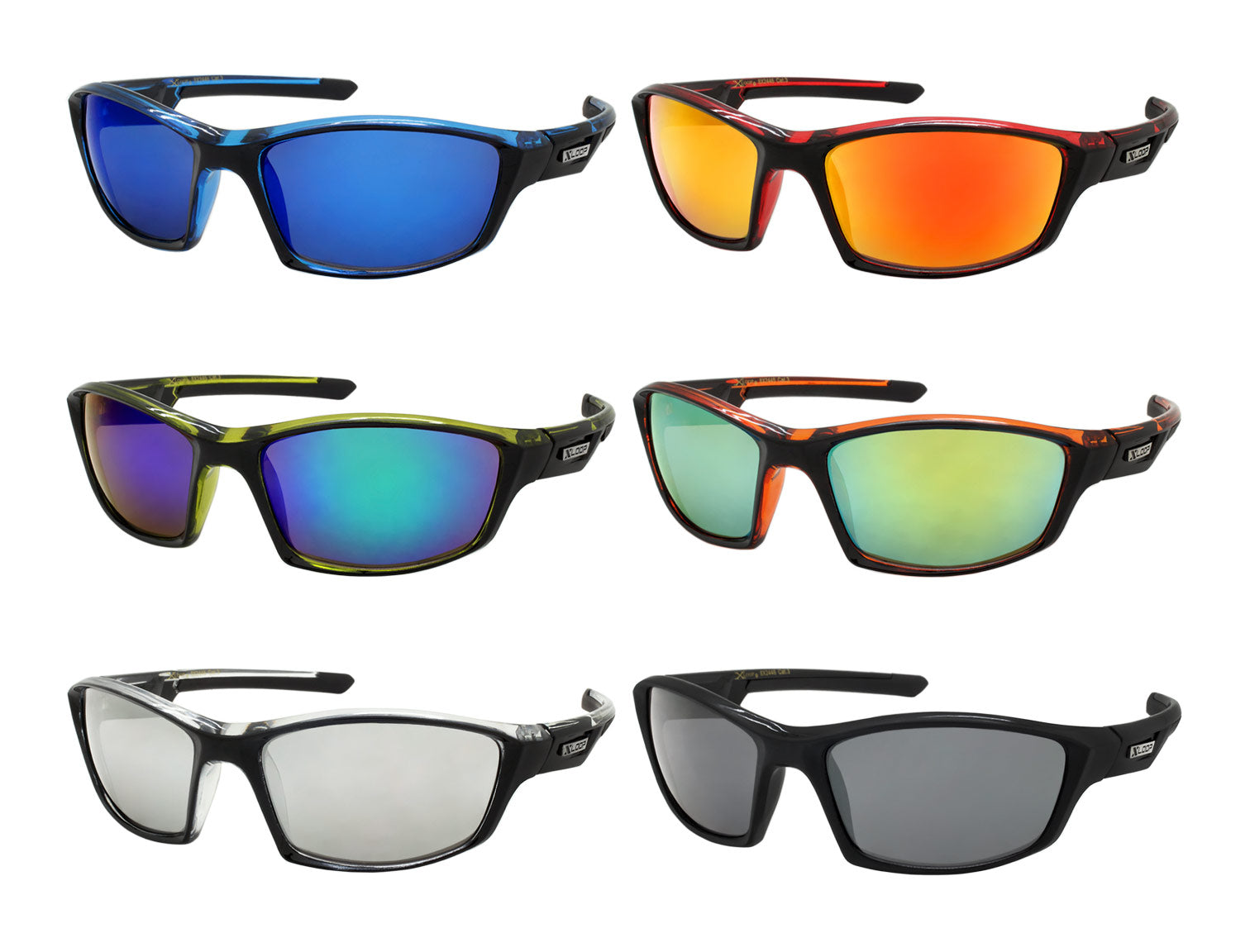 12ct Xloop Polycarbonate Wrap Sunglasses 8X2446