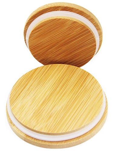 100ct Bamboo Lids for 10oz and 18oz Glass Jars - 100mm