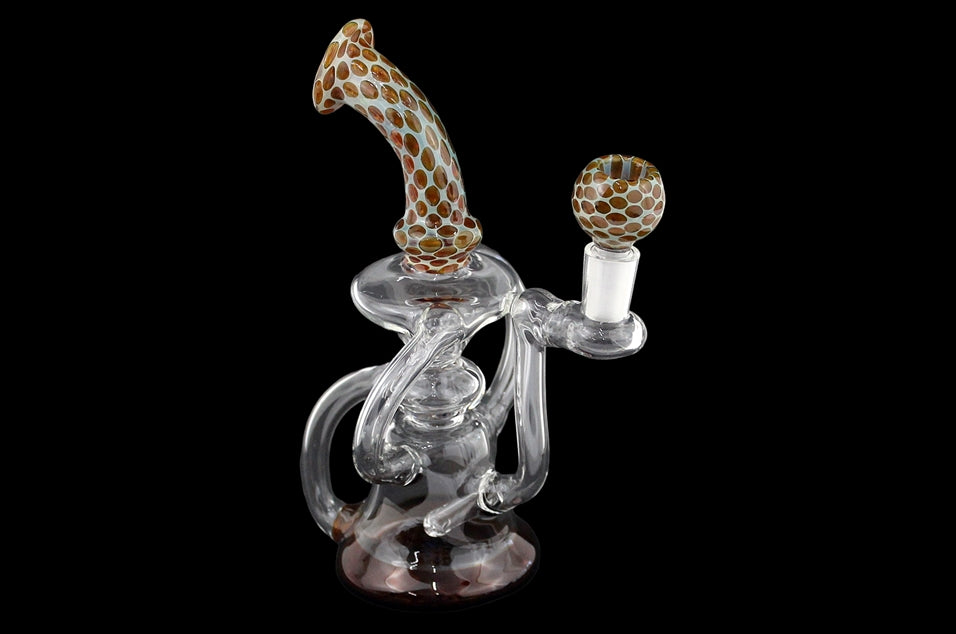 9" Triple Tube Bee Hive Recycler Water Pipe