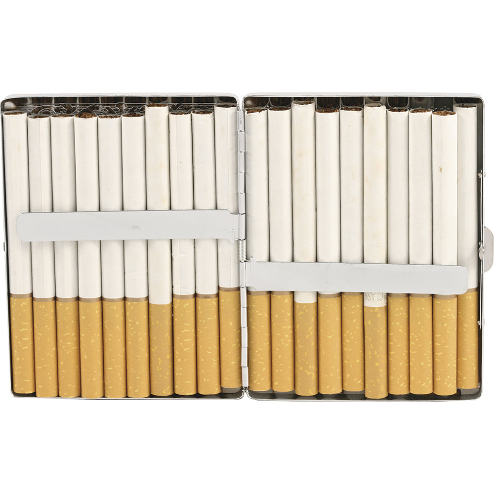 Double Sided Metal Cigarette Case - 100mm 12pk