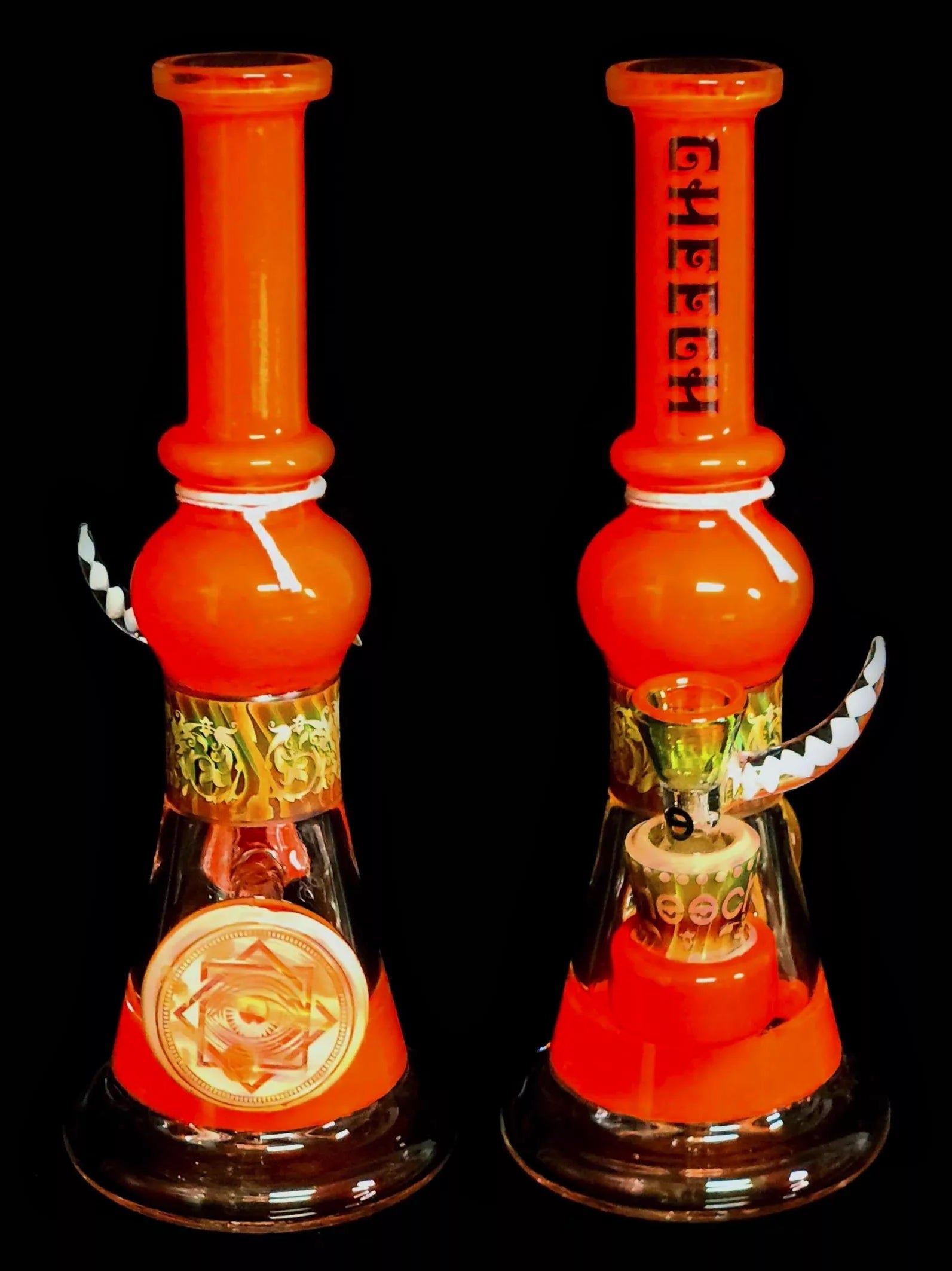 9" Cheech Full Color Sandblasted Water Pipe