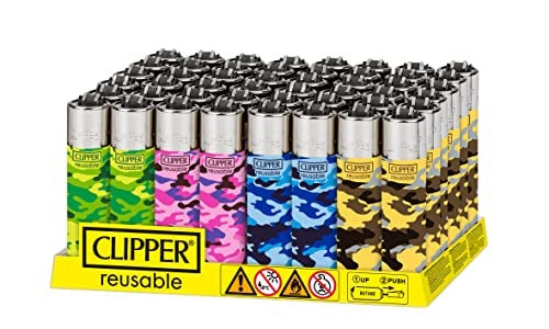 Clipper Lighter - Camo 48pk