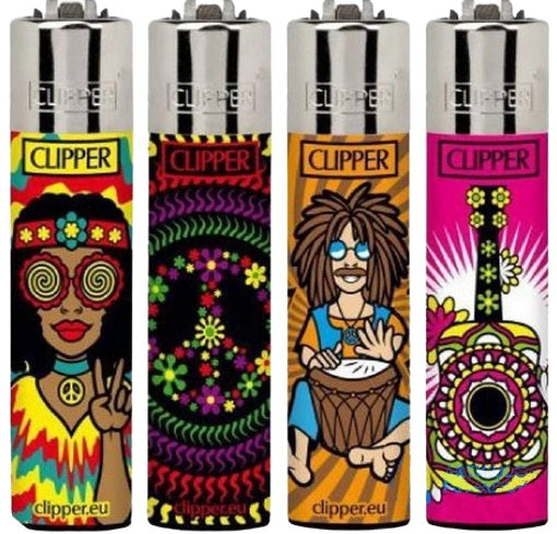 Clipper Lighter - Hippie Peace 48pk