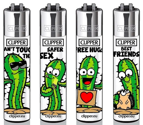 Clipper Lighter - Funny Cactus - 48pk