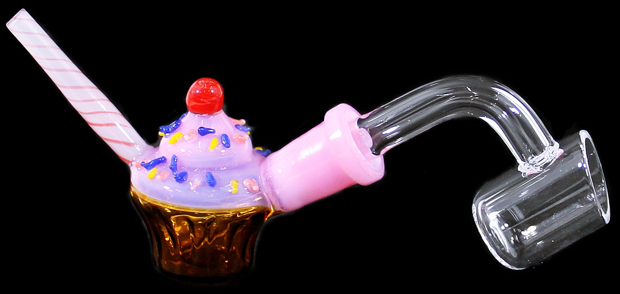 3" Mini Cupcake 10mm Water Pipe With Banger