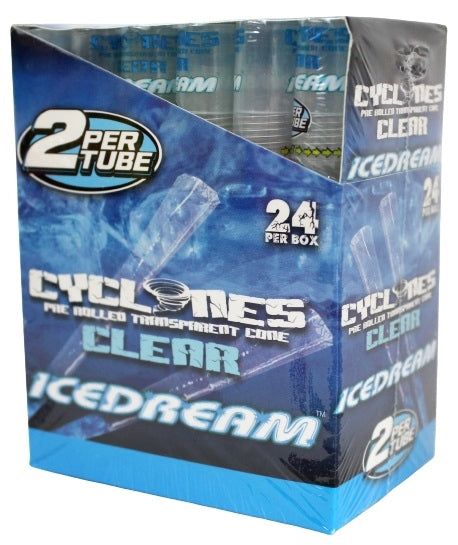 Cyclones Pre Rolled Transparent Cone - CLEAR - Icedream