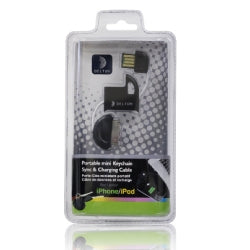 Delton iPhone Mini Keychain Sync-USB Data Cable Black