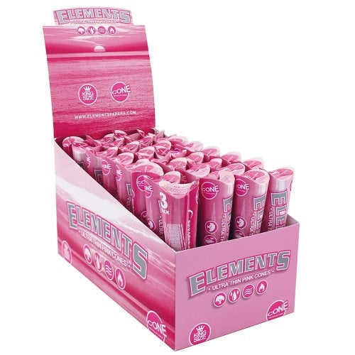Elements Ultra Thin Pink Cones - 1 1/4 32pk