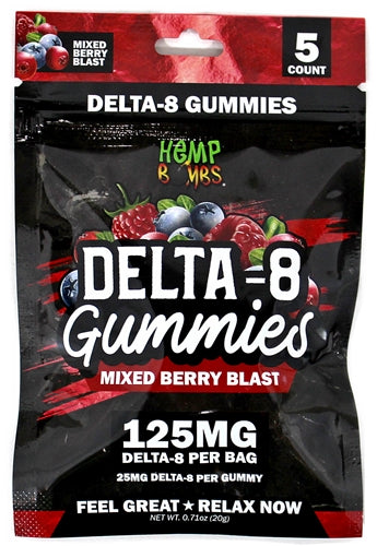 Hemp Bombs 125mg Delta-8 Gummies - 6pk
