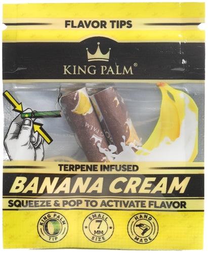 King Palm 7mm Flavor Tips - Banana Cream 50pk
