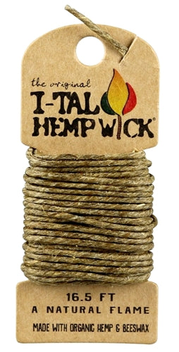 I-tal Hempwick Large 16.5ft With Holders 24pk
