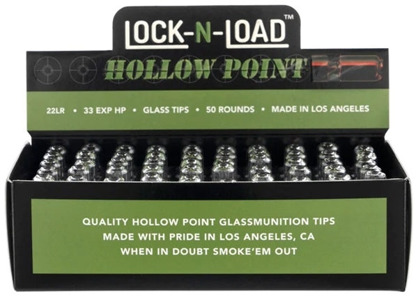 Lock-N-Load Hollow Point 50pk Bullet Glass Tips - 8mm