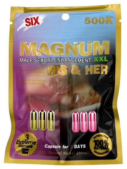 Magnum 500K His Hers - SIX Cap - Male Enhancement Capsules