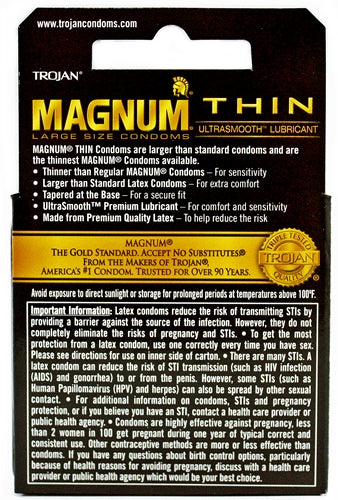 6ct Trojan Magnum Thin Lubricated Condoms