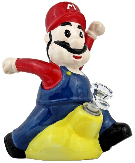 8" Ceramic Water Pipe - Mario