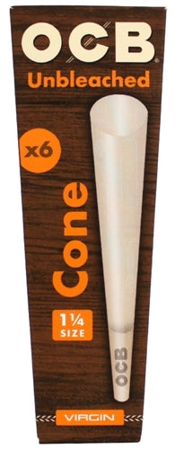 OCB Unbleached Cones - 1 1-4 6-Packs x 32pk