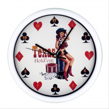 Texas Holdem Wall Clock