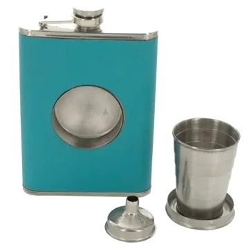 Stainless Steel 8oz Flask with Funnel and Shot Glass