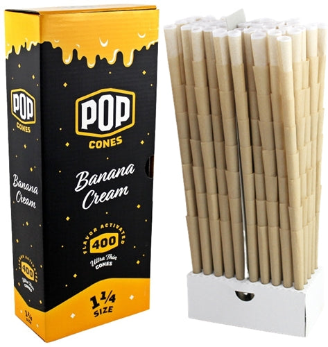 Pop Cones Flavor Activated Pre-Rolled Cones - 1 1-4 - 400pk - Banana Cream