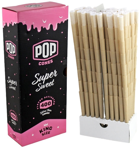 Pop Cones Flavor Activated Pre-Rolled Cones - King Size - 400pk - Super Sweet