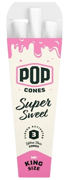 Pop Cones Flavor Activated Pre-Rolled Cones - King Size - ULTRA THIN - Super Sweet