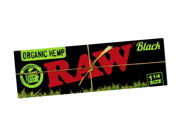 Raw Rolling Paper - Organic - Black 1 1/4