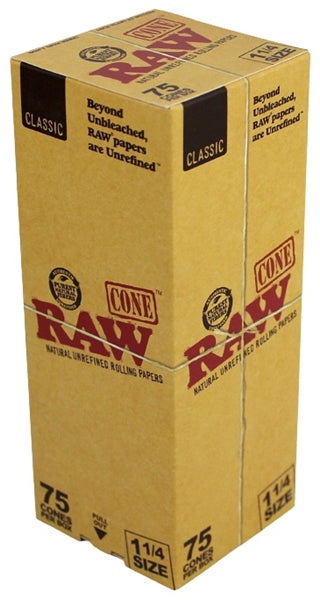 RAW Mini Bulk Prerolled Cones - Classic - 1 1-4 75pk