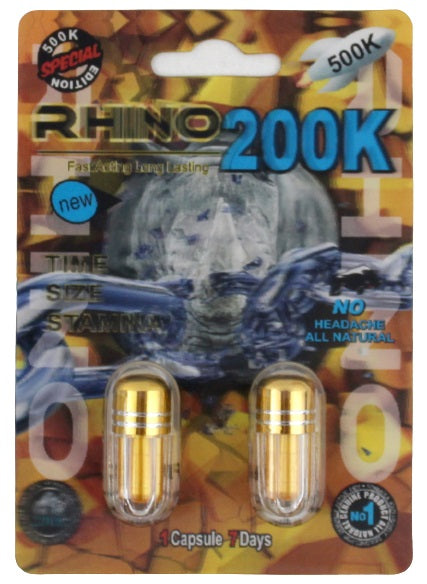 Rhino 200k 500K SE Double Pack Male Enhancement Capsules