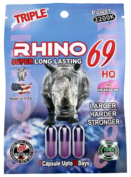 Rhino 69 Power 2200K - Triple Pack - Male Enhancement Capsules