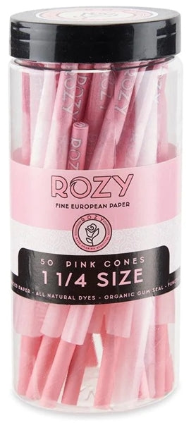 Rozy Pink Pre-Rolled Cones - 1 1-4 - 50ct Jar