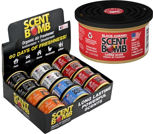 Scent Bomb Scent Cans Organic Air Freshener 12pk