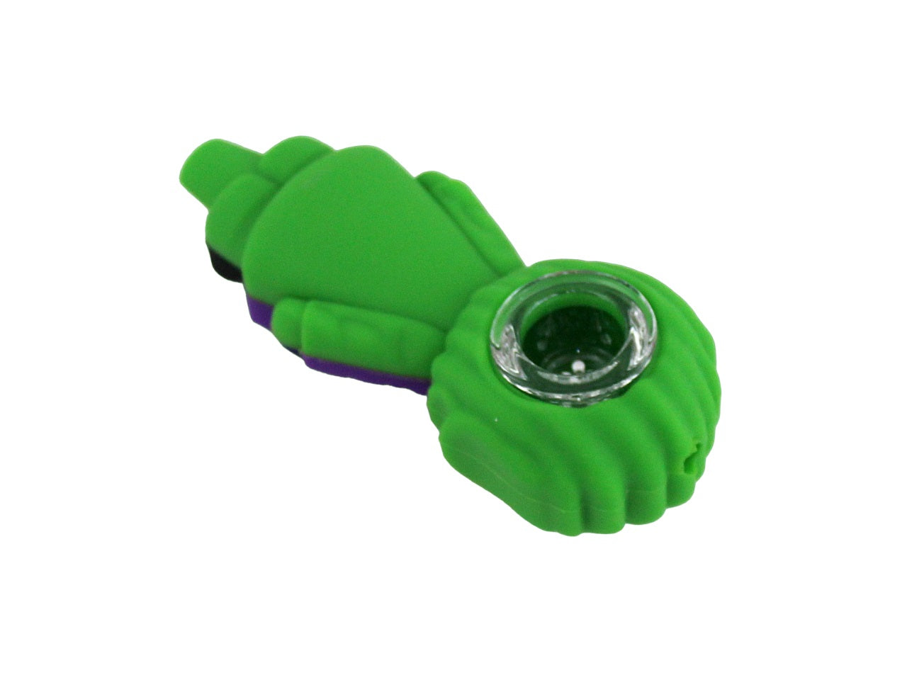 Silicone Hand Pipe with Glass Bowl - Joker