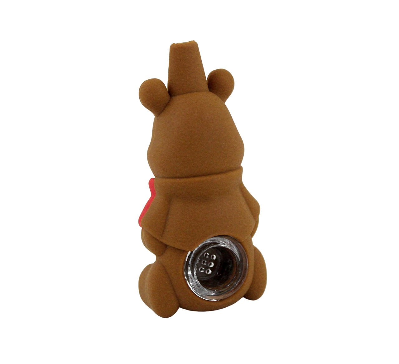 Silicone Hand Pipe with Glass Bowl - Pooh Bear