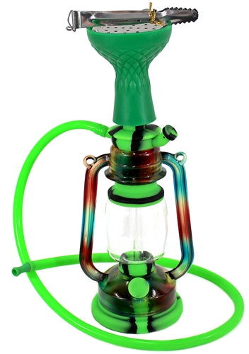 12" Silicone Hybrid Glass Acrylic Lantern Hookah
