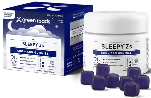 Green Roads CBD + CBN Gummies - Sleepy Zs - 750mg