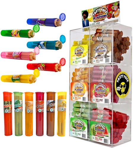 Tasty Puff Tasty Tips Flavored Pre-Rolled Cones 180 3pk Tubes with Display