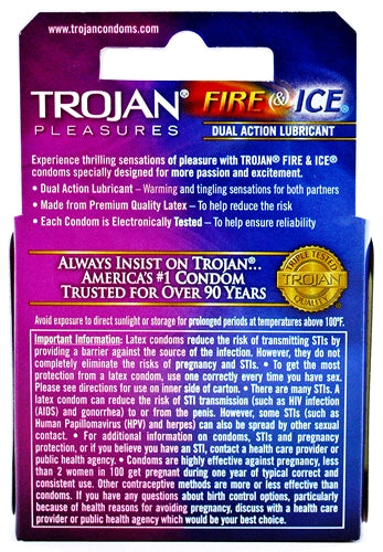6ct Trojan Fire And Ice Lubricated Condoms