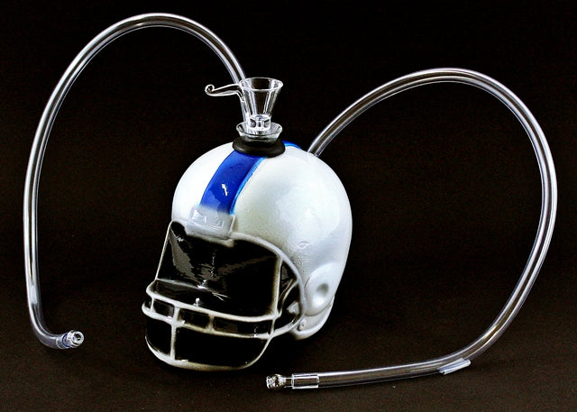 7" Twisted Ceramic Helmet 2H Water Pipe