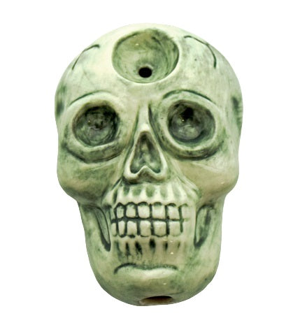 Wacky Bowlz Ceramic Hand Pipe - Skull