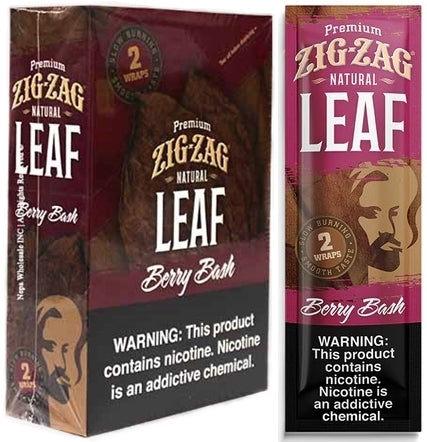 Zig Zag Premium Natural Leaf Wraps 25pk - Berry Bash