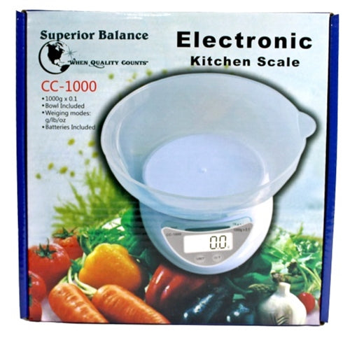 Superior Balance 1000g x 0.1g Electronic Kitchen Scale - CC-1000