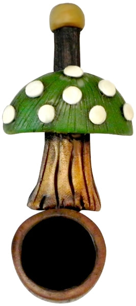 Pichincha Hand Crafted Small Hand Pipe - Green Shroom