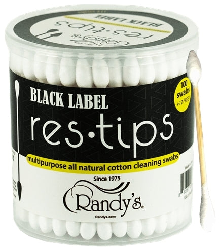 6ct Randys Black Label Res-tips 100pk Cotton Cleaning Swabs