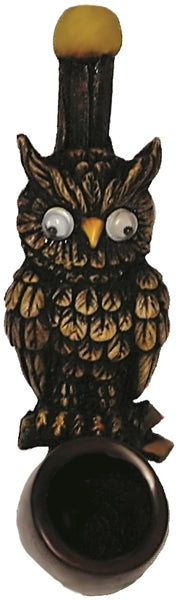 Pichincha Hand Crafted Small Hand Pipe - Brown Owl