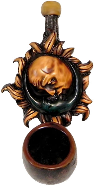 Pichincha Hand Crafted Small Hand Pipe - Kissing Sun and Moon